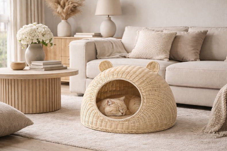 Niche tressée pour chat NESTA