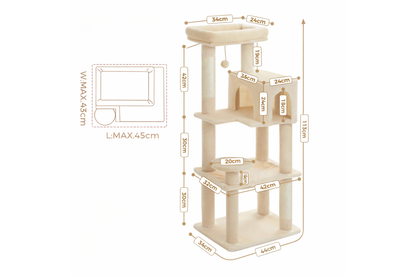 Arbre à chat en bois ALTO