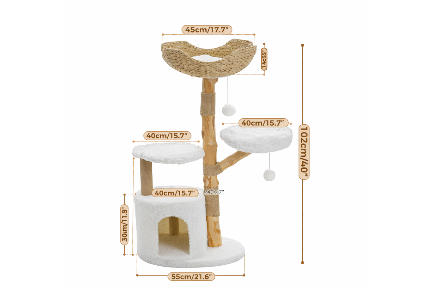 Arbre à chat en bois OPALE